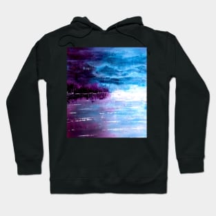 Beautiful acrylic Abstract seascape painting Hoodie